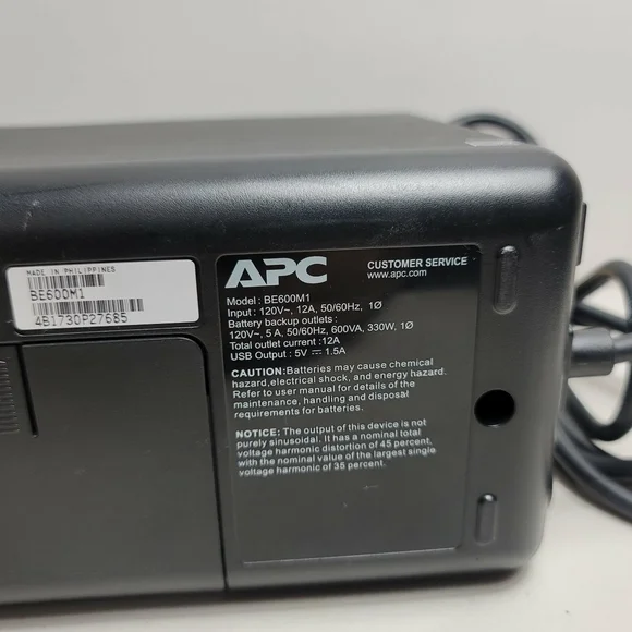 APC BE670M1 675VA 360W 7 Outlet BackUPS Uninterruptible Power Supply UPS Battery - Picture 4 of 6